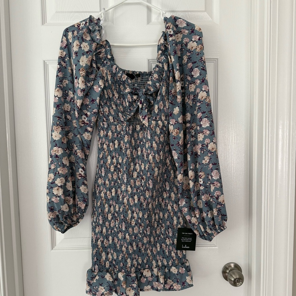 Lulu’s Floral Long Sleeve Dress